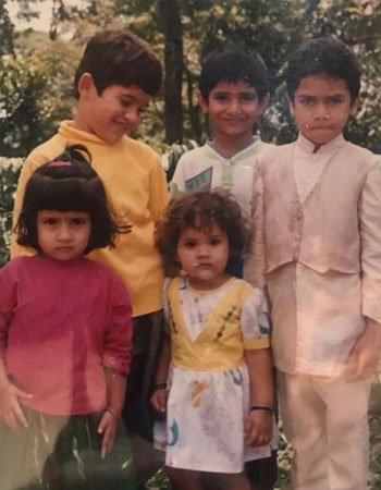 Aviva Bidapa Childhood with her cousins