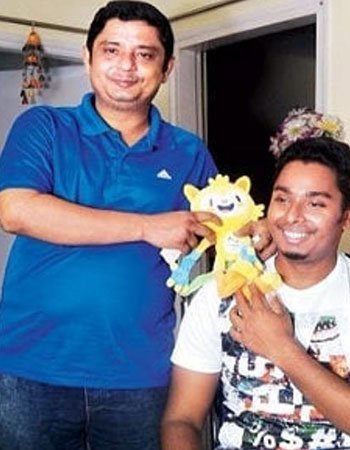Atanu Das with his Father
