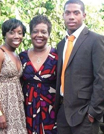 Chris Jordan with his Mother and Sisiter Keisha Boyce