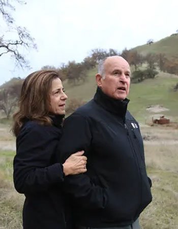Jerry Brown with his wife Anne Gust