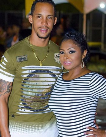 Lendl Simmons with his wife Kabrina