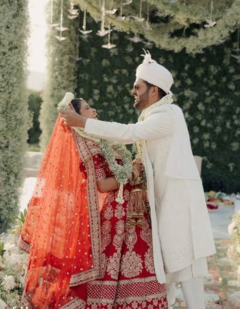 Rakshit Kejriwal with his wife Meera Chopra