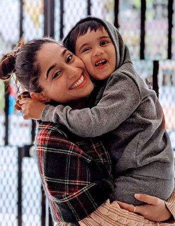 Soumya Seth with her Son