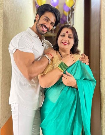 Thakur Anoop Singh with his Mother