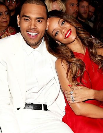 Chris Brown with his Girlfriend Rihanna