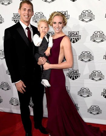 Dana Vollmer with her Husband Andy Grant and Son
