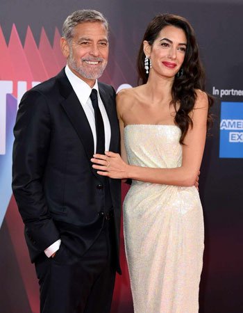 George Clooney with his Wife Amal Clooney
