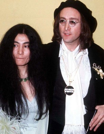 John Lennon with his second Wife Yoko Ono