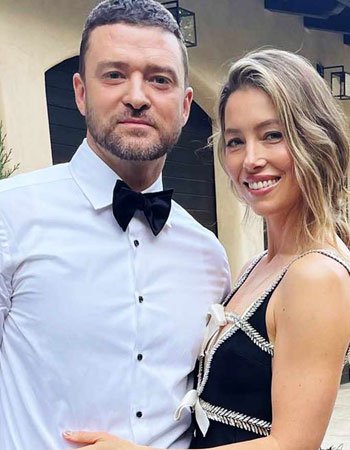 Justin Timberlake with his Wife Jessica Biel