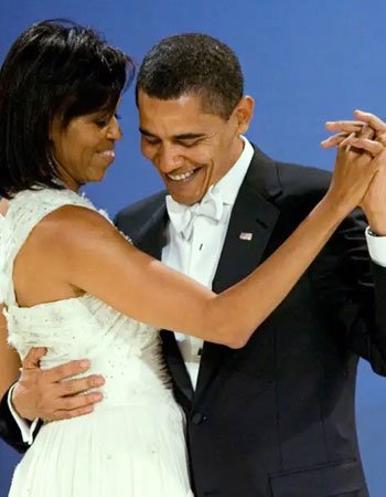 Michelle Obama with her Husband Barack Obama,