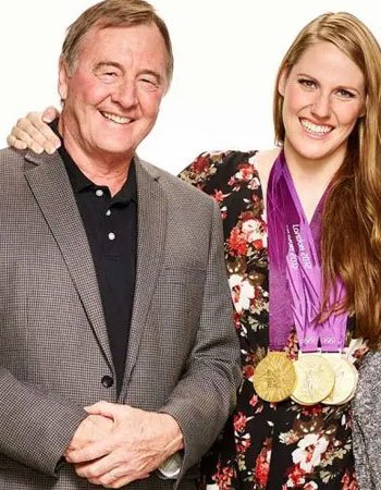 Missy Franklin with her Father