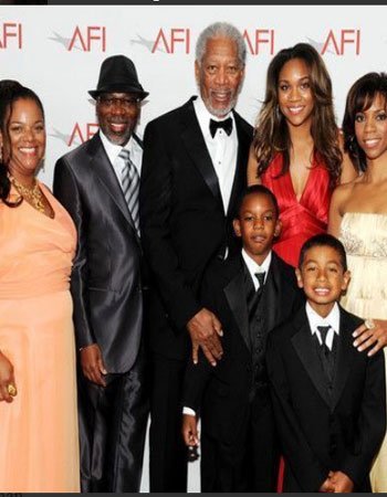 Morgan Freeman with his Children