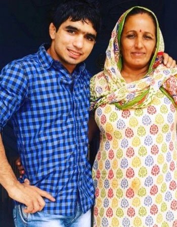 Praveen Rana with his Mother