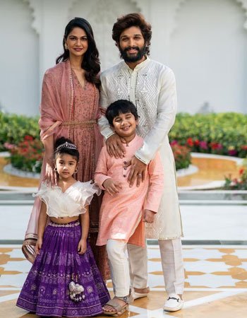 Sneha Reddy with her Husband and Children