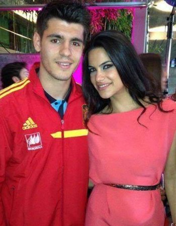 Álvaro Morata with his Girlfriend Carla Barber