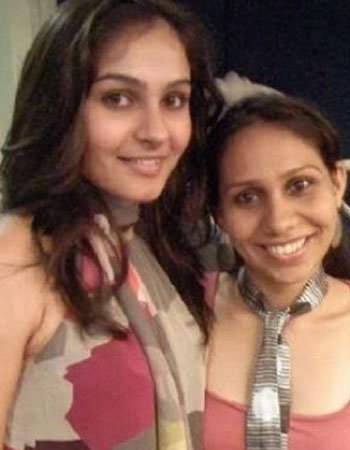 Andrea Jeremiah with her Sister Nadia Jeremiah