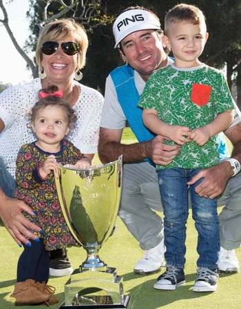 Bubba Watson with his Wife and Children