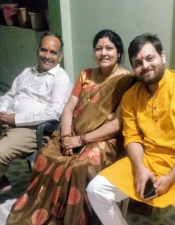 Devesh Dixit with his Parents