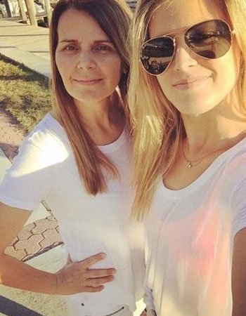 Eugenie Bouchard with her Mother Julie Leclair