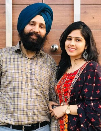 Manpreet Dolly with her Father