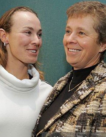 Martina Hingis with her Mother Melanie Molitor