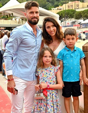 Olivier Giroud with his Wife and Children