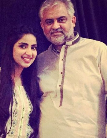 Saboor Ali with her Father