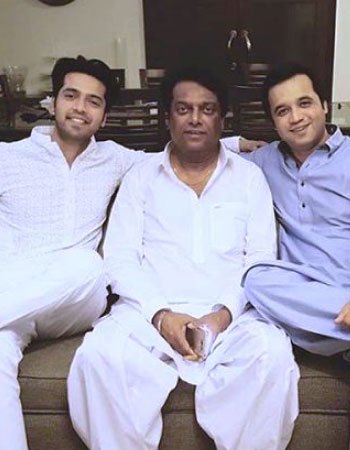 fahad mustafa with his Father and Brother