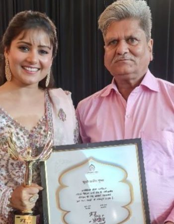 Archana Gupta with her Father