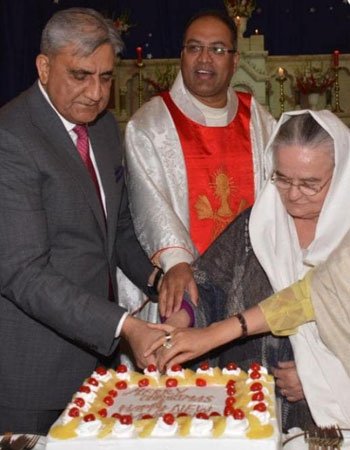 Qamar Javed Bajwa with his Mother