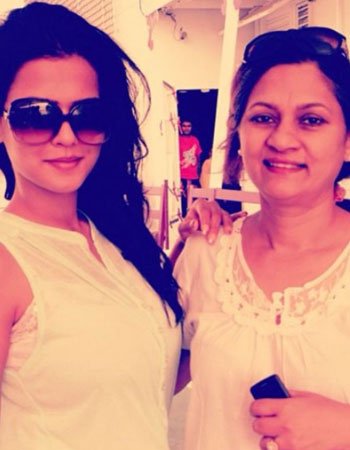 Sharmiela Mandre with her Mother