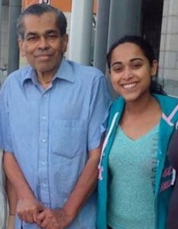 Shweta Subram with her Father