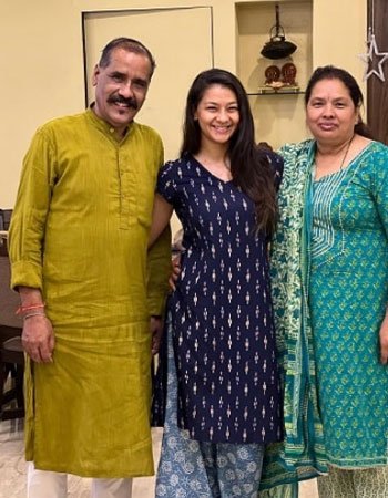 Namrita Malla with her Parents